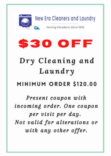 $30 Off-Dry Cleaning